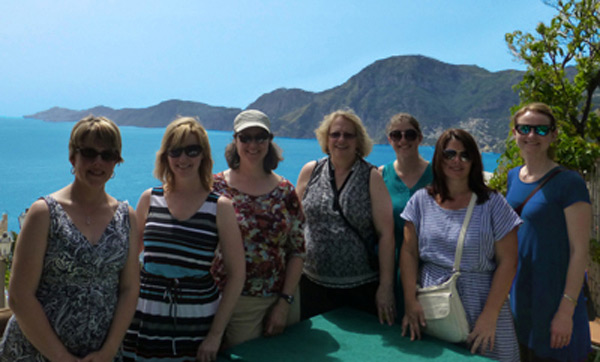 book club group in Italy, 2016