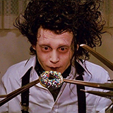 Selection for 'Scissors'. Image of Johnny Depp as Edward Scissorhands. 